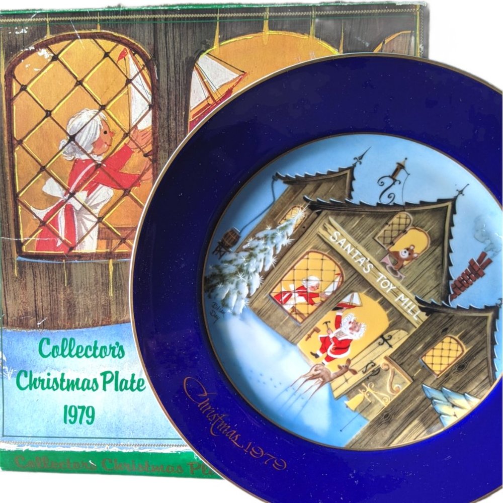 Vintage Brian Day, Christmas 1979 Limited Edition plate Collectors with Box